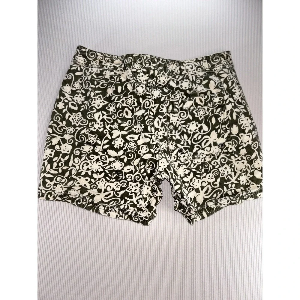 Vintage Y2K Abercrombie & Fitch Floral Denim Shorts Women's 4 Green‎ Hong Kong